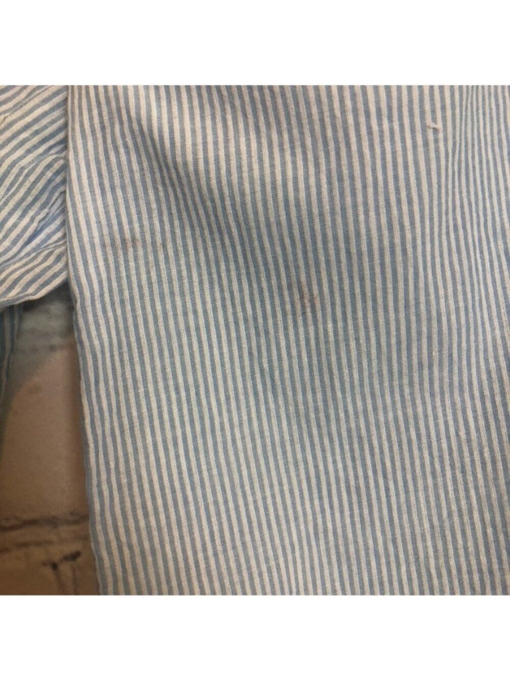 Crown & Ivy Blue White Striped Embroidered Top Plus Size 2X - Picture 7 of 7